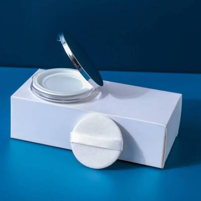 1个空散粉盒，带粉扑，塑料散粉盒，可填充粉扑盒，带筛网，化妆品，便宜，房间装饰，梳妆台，旅行，卧室，化妆配件，便宜，圣诞礼物，化妆品，化妆工具，便宜货，礼物，女士礼物，圣诞礼物，赠品，旅行，便宜货，旅行必备