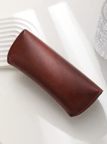 1pc Vintage Pu Leather Glasses Case Sunglasses Brown Color Pouch Bag Eyewear Box Lightweight Convenient Portable Jewelry Bag Glasses Case Holder Organizer Storage Eyeglass Case Protective Case Glasses Bag Sunglasses Pouch For Travel Vacation Cruise Summer Holiday Travelling Bag Travel Stuff Essentials For College Dorm Home School Hotal Travel Kit