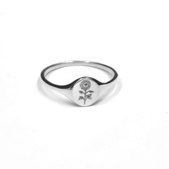 1pc Simple & Popular Sunflower Engraved Women's Ring For Wedding, Party, Festival, Casual & Daily Wear Valentines