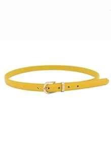 1pc Yellow Women's Belt - Yellow - View 2