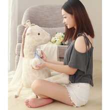 長頸鹿可愛的填充玩具動物(9英寸,14英寸和22英寸) - 米色 - 查看 11