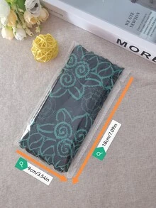 140cm/1pc Green Stretch Lace Trim, Clothing Accessories, Decorative Garment Fabric - Dark Green - View 6