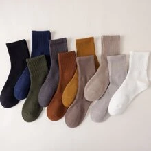 10 Nam Màu thuần & 10 Màu Biến đổi dần Loạt Vớ Với Độ co giãn Cao Và Áp lực Sức chống cự - Nhiều màu - Xem 3