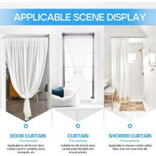 1 thanh lò xo co giãn có thể thu vào dùng cho rèm tắm, rèm cửa sổ, rèm cửa không cần khoan, trang trí phòng tắm tại nhà, trang trí mùa thu, phụ kiện phòng tắm, trở lại trường học - Bạc - Xem 7