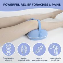 RUIZMAN 1個記憶泡沫腿枕,帶有膝蓋支撐,可緩解坐骨神經痛、背痛、髖痛、關節痛、膝痛,可拆卸並可清洗的孕婦套