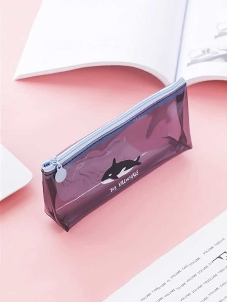 1入組鯨魚圖案筆袋