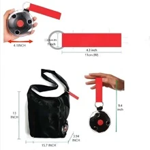 1 個便攜式可折疊旅行手提袋:圓盤可伸縮購物袋,可重複使用的雜貨購物和旅行整理!顏色隨機 - 彩色 - 查看 11