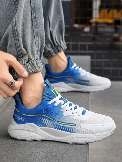 情侶款式的輕盈織物慢跑鞋，獨特設計和厚實鞋底，男女適用的韓式增高運動鞋