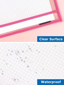 1/2/4/6 件可重复使用干擦口袋、超大尺寸书写和擦拭口袋、透明塑料薄膜保护套、教师学校教室用品返校、返校、学校用品 - 彩色 - 查看 5