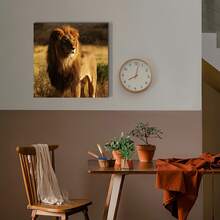 Wall Canvas Animal Painting, Wall Painting Art Decor Prints Picture of Lion Standing On A Mountain Framed Stretched Printed on Canvas for Home Living Room Bedroom Office - nghệ thuật01 - Xem 4