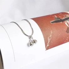 OMID 1件S925纯银材质时尚铃铛双层手链，个性化手饰，适合女性日常佩戴