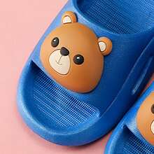 Children's family slippers, with cute cartoon animal slippers - xanh hải quân - Xem 3