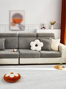 1 szt. Żakardowa aksamitna, odporna na kurz poszewka na sofę, nowoczesny, minimalistyczny styl, przyjazna dla zwierząt, rozciągliwa narzuta na sofę, odporna na zarysowania jednokolorowa mata na sofę do salonu Sofa segmentowa w kształcie litery L i Sofa 1/2/3/4-osobowa (sprzedawana osobno), Wszystkie sezony