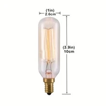 4/6pcs T35 Vintage Edison Incandescent Light Bulbs With E12 Base (40w) - Clear - View 4