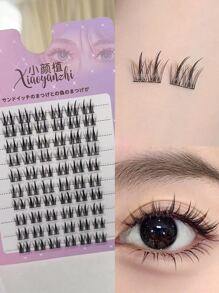 10 排自然浓密假睫毛，宽茎，易于粘贴，睫毛，睫毛，假睫毛