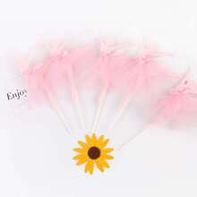 5pcs Pink Ballet Dancer Cake Toppers Ballerina Tutu Dessert Table Birthday Party Decoration Picks - Pink - View 6