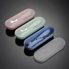 1 Bộ Thép không gỉ 304 Trẻ em Hoạt hình Bộ đồ ăn Cái nĩa Và Cái thìa Hộp Bộ Tròn Xử lý Dễ thương Mẫu Quà sinh nhật Qủa tặng Màu xanh lá - màu xanh lá - Xem 4