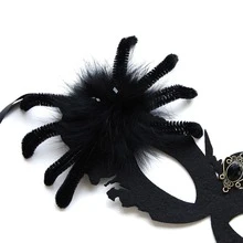 Halloween Black Spider Mask For Costume Party - Black - View 3