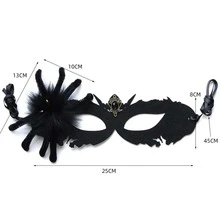 Halloween Black Spider Mask For Costume Party - Black - View 5