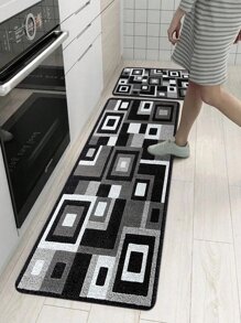 1pc Thảm nhà bếp nhung pha lê, Thảm phòng tắm, Thảm lối vào, Thảm kẻ sọc Thảm khu vực hình học, Thảm chùi chân chống trượt thấm nước, Thảm phong cách đơn giản, Thảm lót chân phòng khách, Chống thấm nước và chống trượt, Thảm kết cấu vải lồng vào nhau, Thảm hoa văn trừu tượng, Màu sắc- thảm khâu khối - Nhiều màu - Xem 1