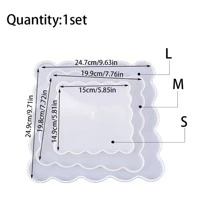 1 Miếng Ba lớp Đồ trang sức Trưng bày Cái mâm Với Khuôn silicon Đối với Làm đồ trang sức , Pha lê Epoxy Nhựa Thủ công mỹ nghệ - Trong sáng - Xem 3