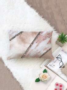 1pc Pink And Gold Pillowcase - Multicolor - View 5