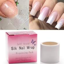 1 卷白色指甲修复玻璃纤维和贴纸套装，用于加强和延长受损指甲，修复加固指甲保护器，美甲工具，适合家庭使用或沙龙使用，美甲用品，美甲工具，美甲工具，返校，指甲，按压指甲的美甲工具，修甲修脚工具