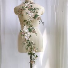 1入組大彩色蕾絲點綴,風格作為正式,刺繡貼花適用於和手工製作DIY首飾類和服裝