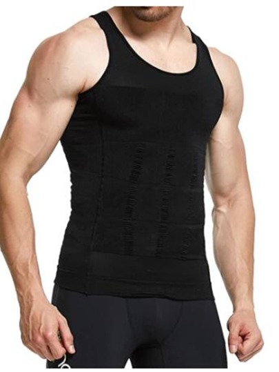 1pc Men's Slimming Vest Belly Compression Body Shaper Undershirt