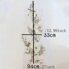 1入組大彩色蕾絲點綴,風格作為正式,刺繡貼花適用於和手工製作DIY首飾類和服裝