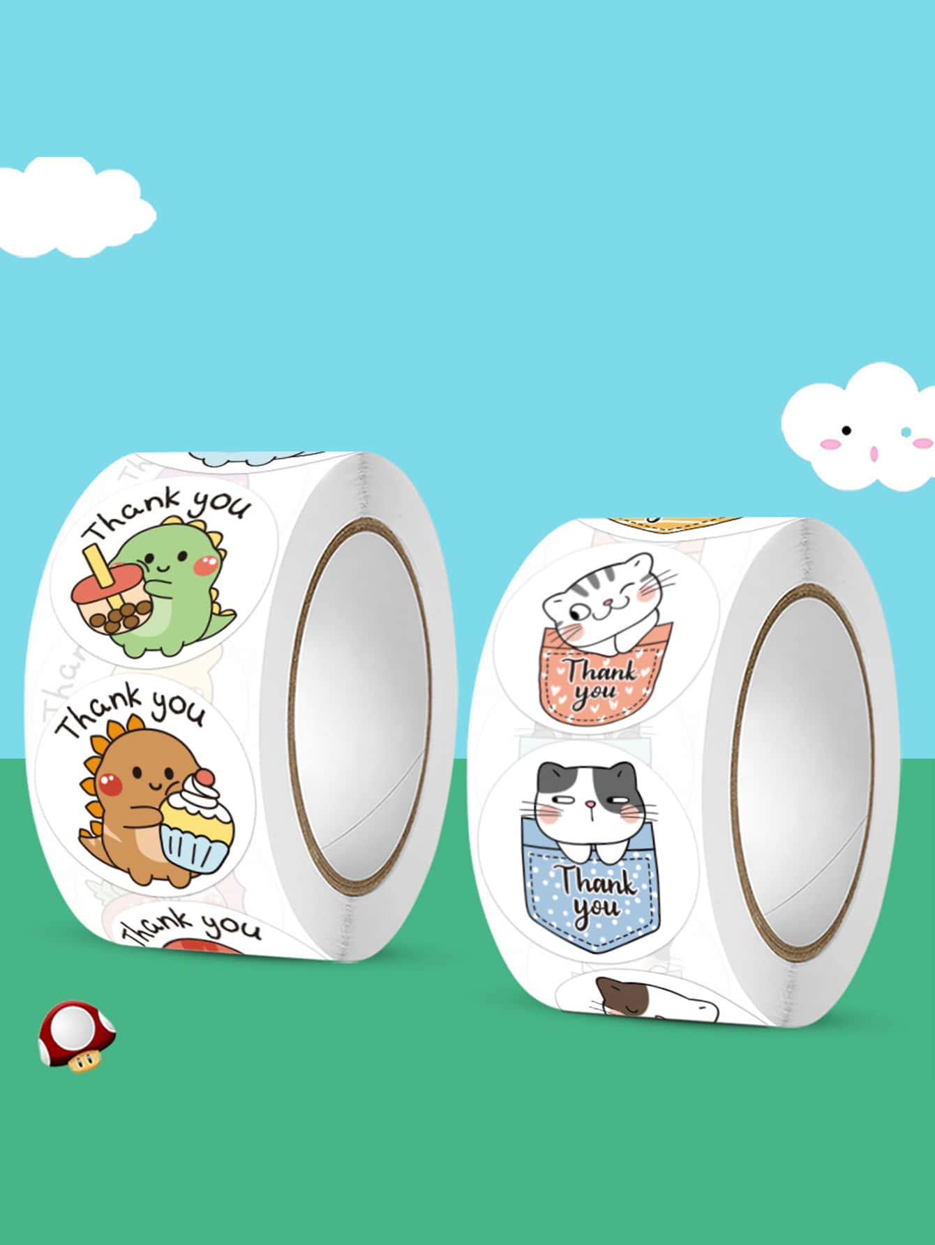 300 Phim hoạt hình động vật Mẫu Phong kín Hình dán - Nhiều màu - Xem 1