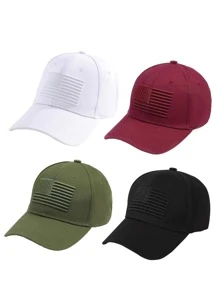 Mũ bóng chày thêu cờ Mỹ - màu đen - Xem 5