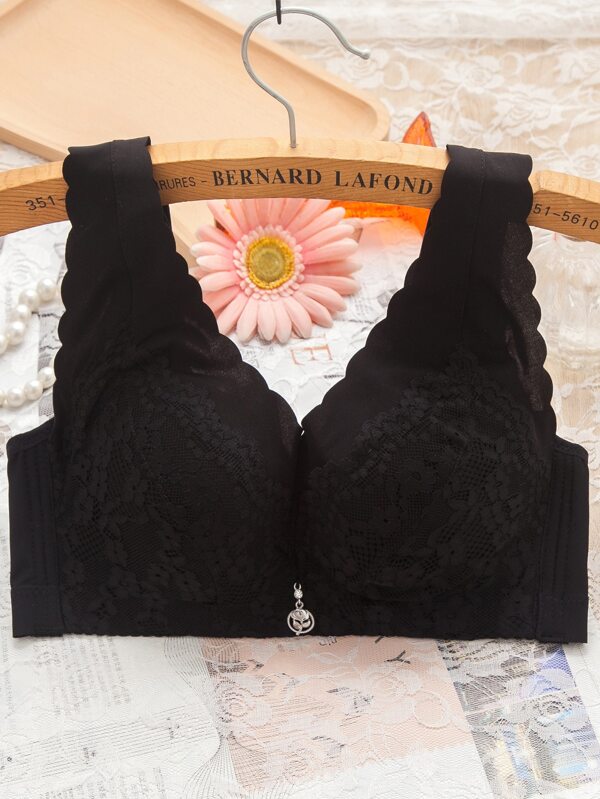 Women's Lingerie Sexy Lace Pushup Bra For Small Chest, Gather Chest