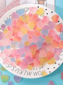 20 件 8/10 毫米可爱软橡胶心形珠子适用于 DIY 手链项链珠宝制作用品 - 彩色 - 查看 2