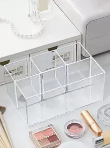 1pc Transparent 4-Slot Makeup Storage Box, Organizer For Eyeliner Pencil, Eyebrow Pencil, Makeup Brush, Cosmetics Storage, Bathroom Storage, Bed Home Organization, Travel Essential Bag, Bags, Makeup Bag, Vanity, Travel, Make Up Bag, Storage, Makeup Organizer, Makeup Bags, Toiletry Bag, Desk Organiser, Cosmetic Bag, Makeup Pouch, Make Up Organizer, Vanity Accessories, Make Up Pouch, Make Up Bags, Jewellery Box, Pouch, Makeup Brush Holder, Brush Holder, Perfume Organiser, Pouch Bag,Gifts For Women,Christmas Gifts,Gift Ideas For Women - Clear - View 6