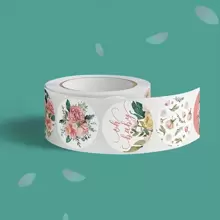 500pcs/Roll Flower Pattern Thank You Stickers, Waterproof Adhesive Labels For Gift, Packaging, And Box Sealing - Multicolor - View 3