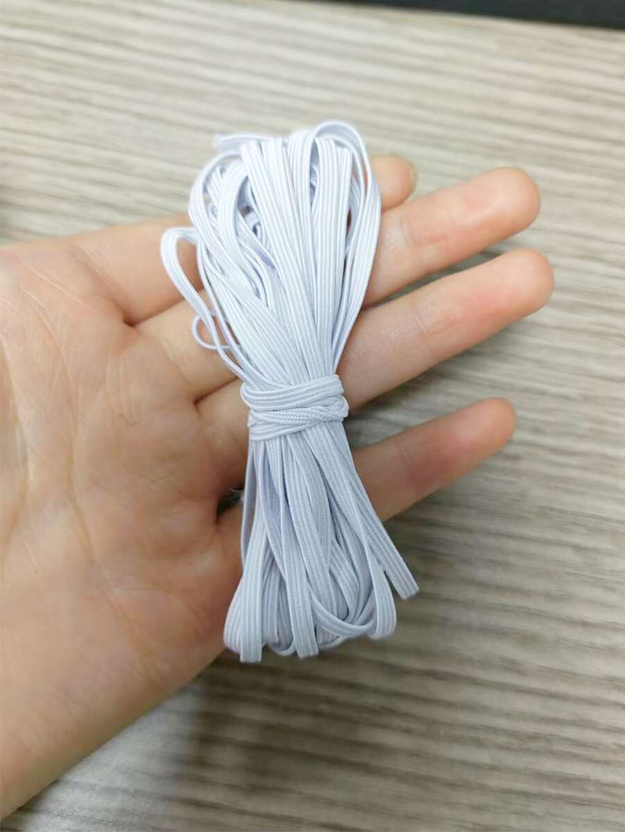 1roll High Elastic White Elastic Band, Multifunctional Elastic Band For Sewing - White - View 1