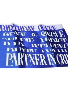 10生日女王綬帶適合女士,生日女孩男生窗扇套裝,搞笑生日窗扇生日派對用品樂趣派對裝飾,華麗復古藍白色 - 寶藍色 - 查看 3