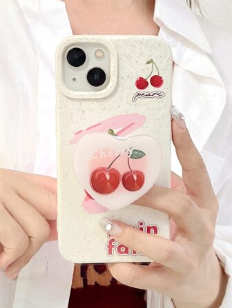 Funda para móvil con patrón de cereza