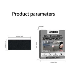 Car Scratch Repair Cloth Nano Sparkle Cloth For Car Scratch, Water Stain Removal, Scratches Maintenance - Black - View 4