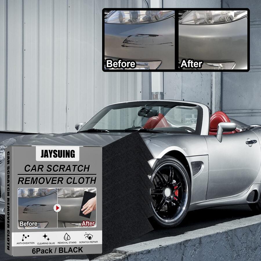 Car Scratch Repair Cloth Nano Sparkle Cloth For Car Scratch, Water Stain Removal, Scratches Maintenance - Black - View 1