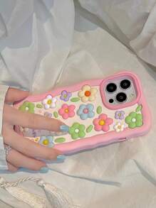 Funda de teléfono decorada con flores de verano - Multicolor - Ver 5