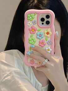 Funda de teléfono decorada con flores de verano - Multicolor - Ver 4