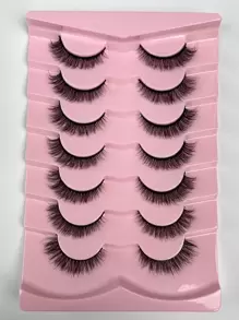 7 Paare/packung Natürliche Fluffige Volumen Falsche Wimpern Dramatische Unordentliche Mink Wimpern Wispy Lange 8d Volumen Falschen Wimpern Streifen Foxy Auge Lifting Look Wimpernverlängerungsset Voller Wimpern Streifen Zur Verlängerung Und Verdickung Der Äußeren Ecke Ihres Auges Schönheits Make-up