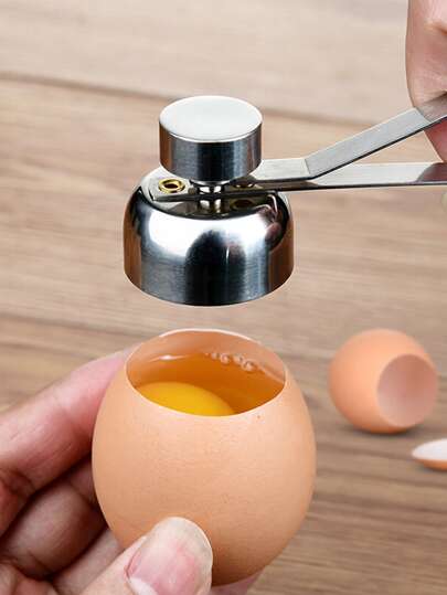 1pc Egg Opener 304 Stainless Steel Egg Shell Opener Glutinous Rice Egg Knocker French Eggshell Extractor Sea Duck Egg Punching