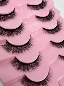 7 Paare/packung Natürliche Fluffige Volumen Falsche Wimpern Dramatische Unordentliche Mink Wimpern Wispy Lange 8d Volumen Falschen Wimpern Streifen Foxy Auge Lifting Look Wimpernverlängerungsset Voller Wimpern Streifen Zur Verlängerung Und Verdickung Der Äußeren Ecke Ihres Auges Schönheits Make-up