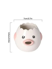 1pc Cute Egg Yolk Separator Kitchen Tool For Home Kitchen, Creative Egg Filter Device - Pink - View 3