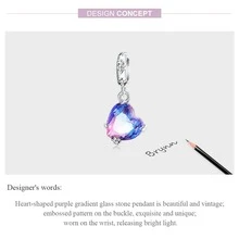 MISEFF 1 件 925 纯银吊坠复古心形吊坠饰品适合手链手镯和项链女士 DIY 精美珠宝情人节礼物