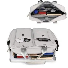 1pc Large Capacity Waterproof Multi-Compartment Laptop Backpack, Suitable For Office Use Laptop Bag Laptop Sleeve Computer Bag For School Student Classroom Laptop Bags Classroom Bags Teacher Storage Bags Classroom Organizer Bags - Light Grey - View 5