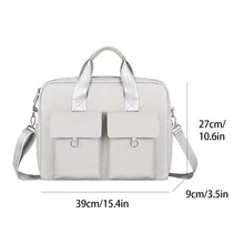 1pc Large Capacity Waterproof Multi-Compartment Laptop Backpack, Suitable For Office Use Laptop Bag Laptop Sleeve Computer Bag For School Student Classroom Laptop Bags Classroom Bags Teacher Storage Bags Classroom Organizer Bags - Light Grey - View 6